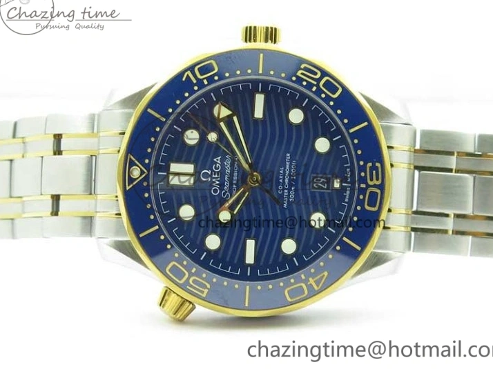 0503 2018 Seamaster Diver 300M SS YG VSF 1:1 Best Edition YG Bezel Blue Dial on SS YG Bracelet A Effortless 7897